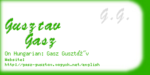 gusztav gasz business card